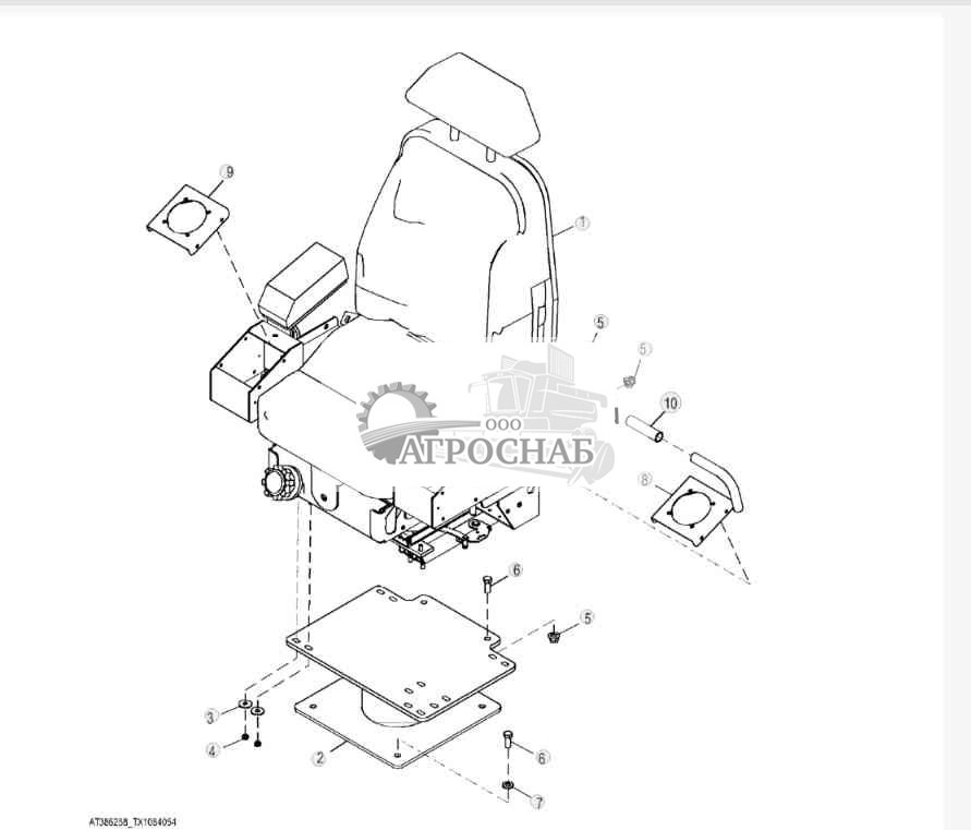 Крепежные детали механического сиденья ( 